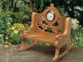 Hummingbird Rocking Chair Clock