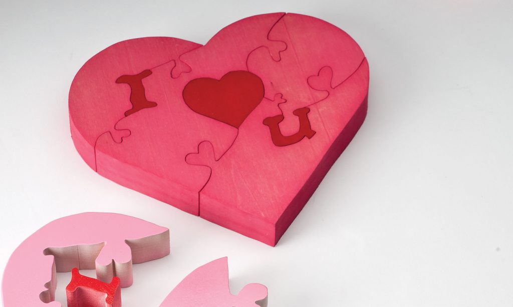 Cutting a Whimsical Heart Puzzle