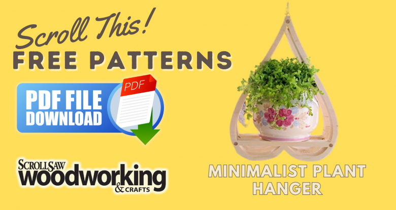 FREE PATTERN: Scroll This 8-Cut Plant Hanger