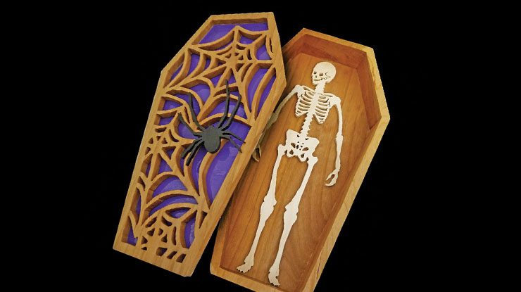Skeleton Coffin Box