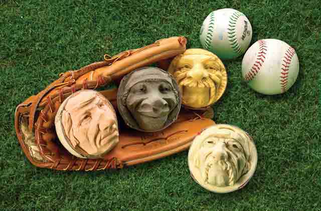 Carving Faces in Softballs