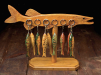 Folk-Art Fish Keychain Holder
