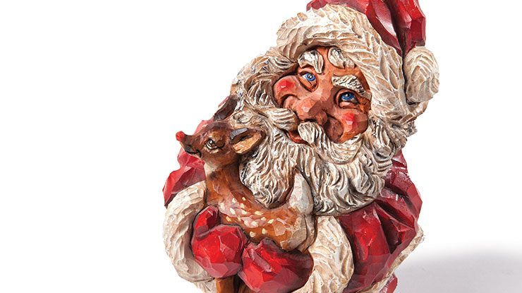 Carving Santa and Rudolph