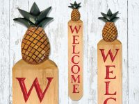 Carving a Rustic Welcome Sign