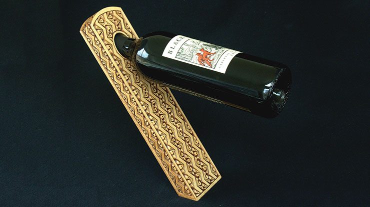 Chip-Carved Wine Bottle Holder