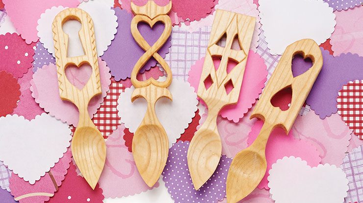Carving Miniature Welsh Lovespoons