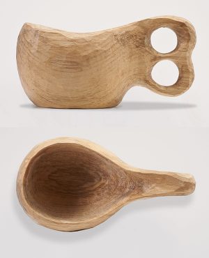 Hand Carved Wooden Ruby Measuring Cup Set