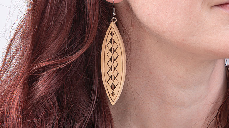 Chip Carved Earrings