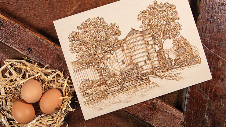 House and Barn Pyrography
